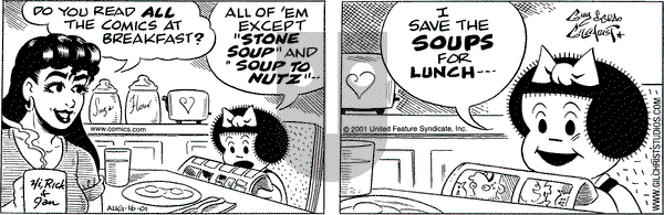 Nancy on Thursday August 16, 2001 Comic Strip