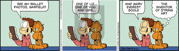 Garfield on Saturday March 12, 2016 Comic Strip