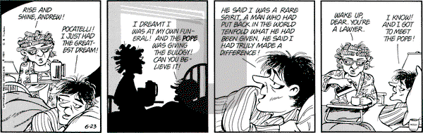 Doonesbury on Friday June 23, 1989 Comic Strip