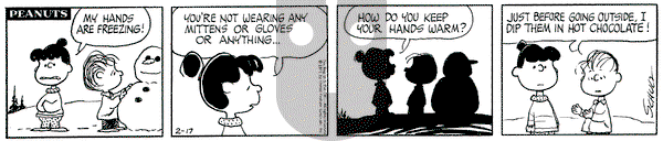 Peanuts on Wednesday February 17, 1971 Comic Strip