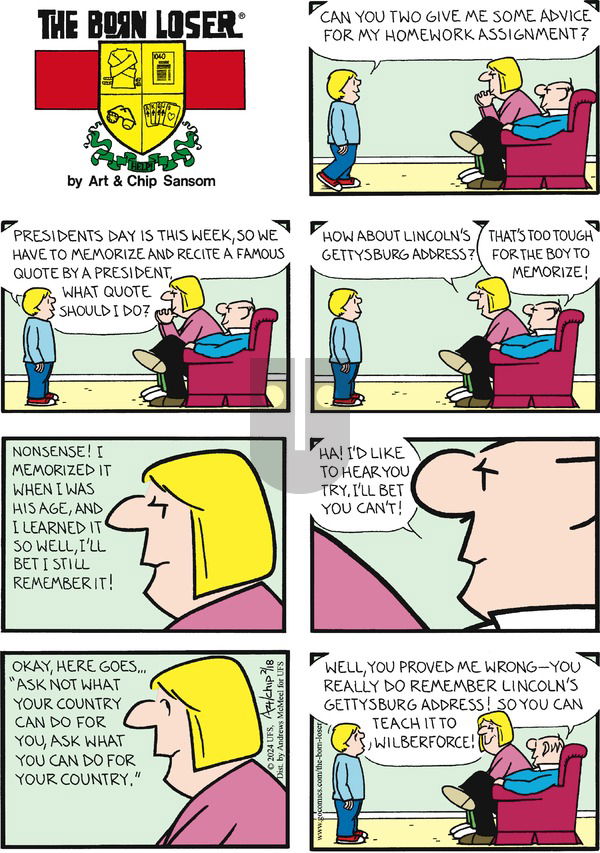 The Born Loser - Sunday February 18, 2024 Comic Strip