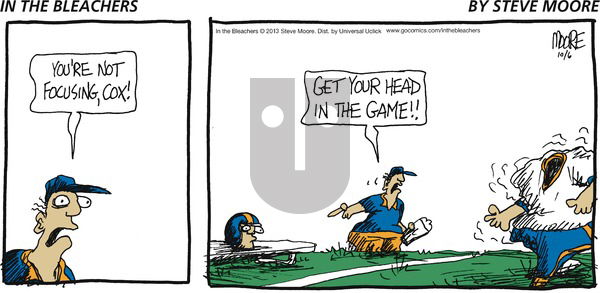 In the Bleachers on Sunday October 6, 2013 Comic Strip