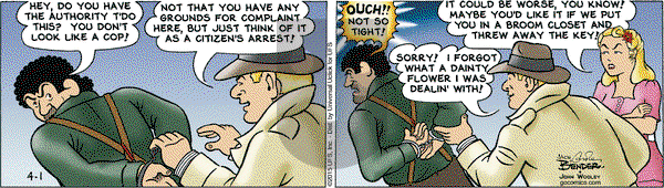 Alley Oop on Wednesday April 1, 2015 Comic Strip