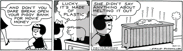 Nancy on Wednesday December 10, 1969 Comic Strip