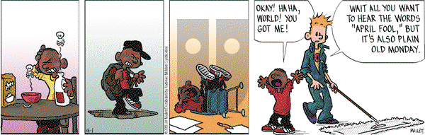 Frazz on Monday April 1, 2019 Comic Strip