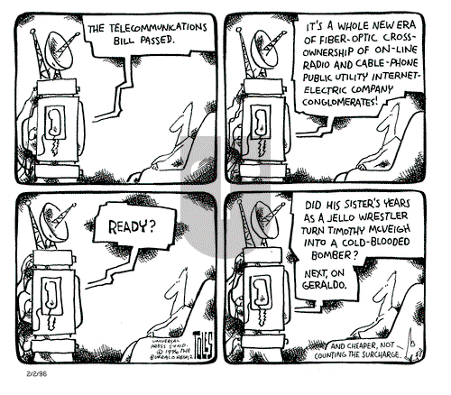 Tom Toles on Friday February 2, 1996 Comic Strip