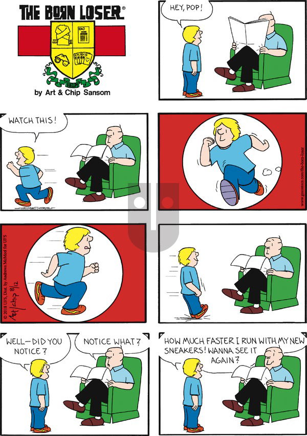 The Born Loser on Sunday August 12, 2018 Comic Strip