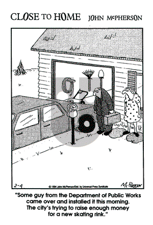 Close to Home on Sunday February 12, 1995 Comic Strip