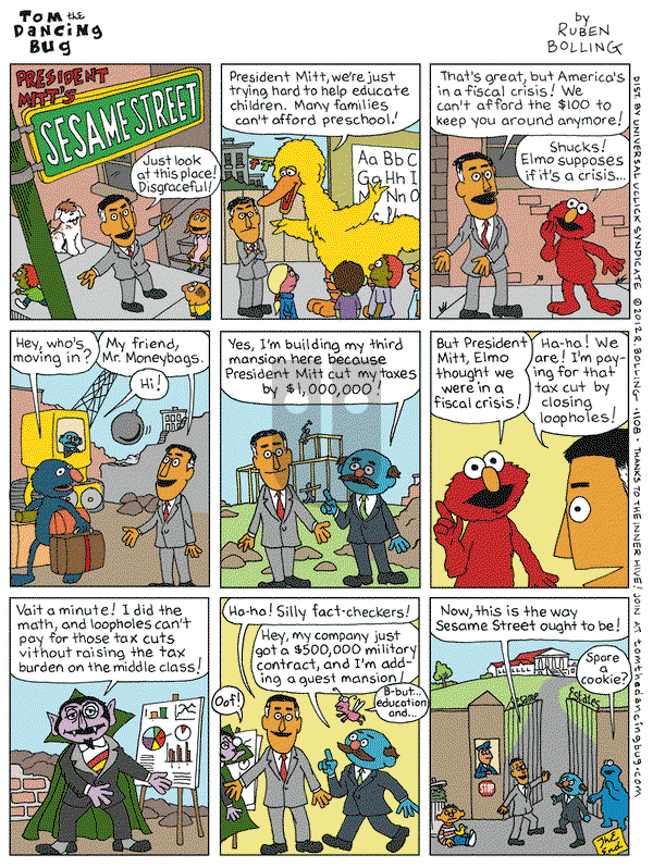 Tom the Dancing Bug on Friday October 12, 2012 Comic Strip