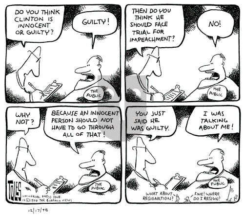 Tom Toles on Thursday December 17, 1998 Comic Strip