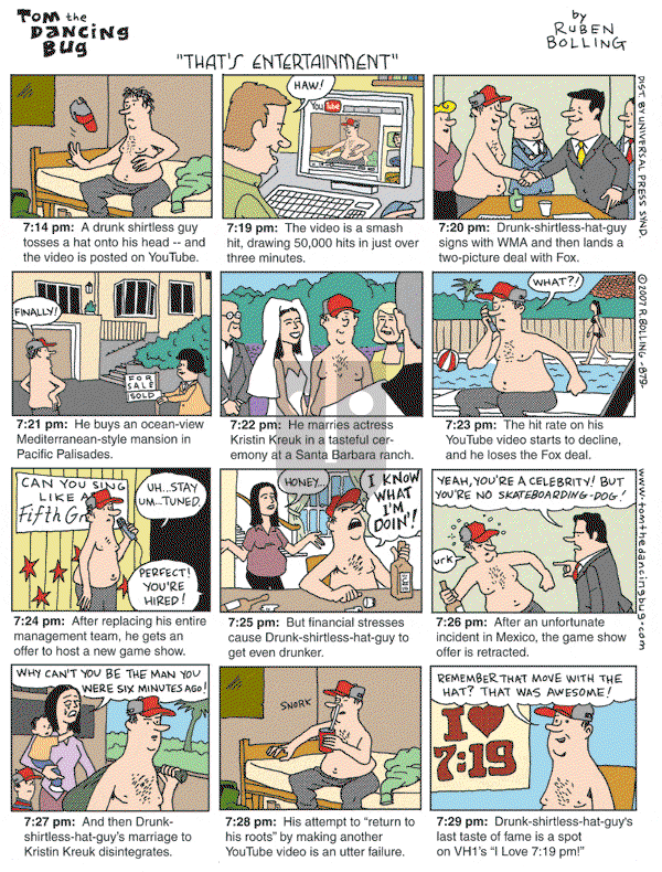 Tom the Dancing Bug on Saturday December 15, 2007 Comic Strip