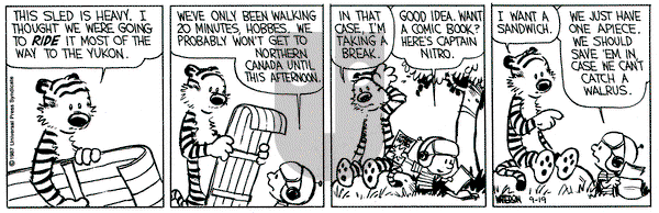 Calvin and Hobbes on Saturday September 19, 1987 Comic Strip