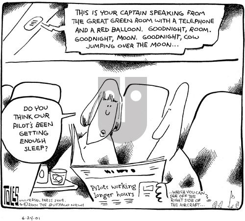 Tom Toles on Sunday June 24, 2001 Comic Strip