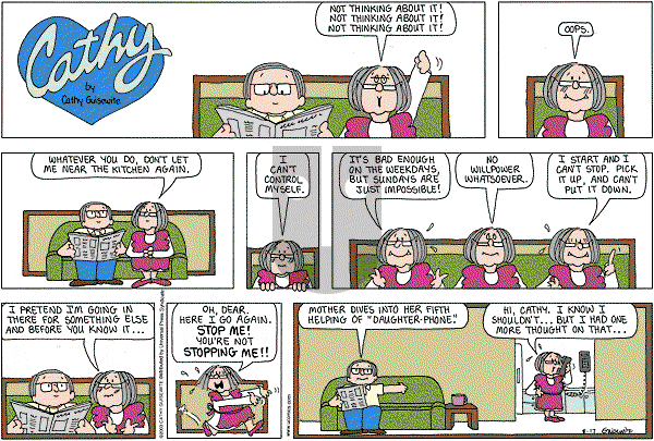 Cathy Classics - Sunday August 17, 2003 Comic Strip