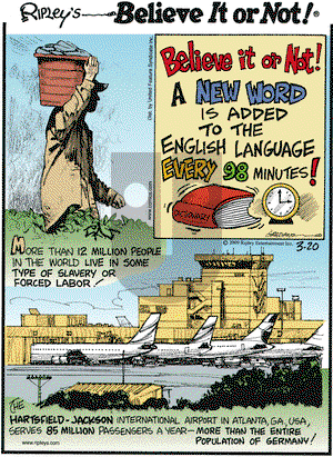 Ripley's Believe It or Not on Friday March 20, 2009 Comic Strip