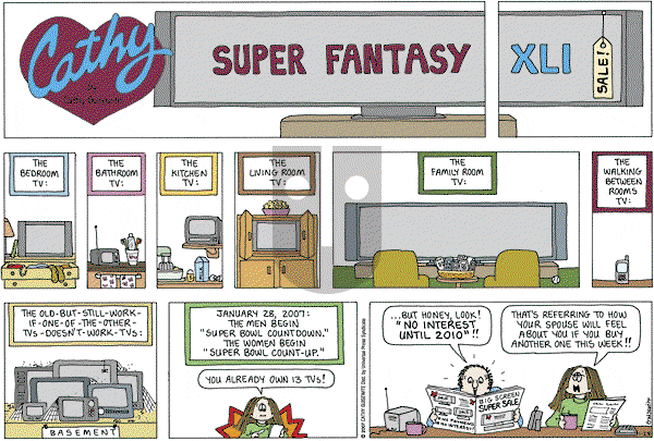 Cathy Classics - Sunday January 28, 2007 Comic Strip