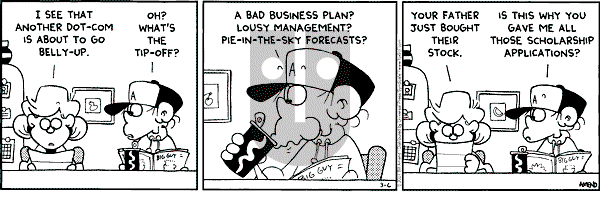 FoxTrot on Tuesday March 6, 2001 Comic Strip
