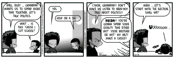 The Boondocks on Saturday October 21, 2000 Comic Strip