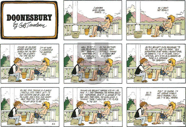 Doonesbury on Sunday August 31, 1980 Comic Strip