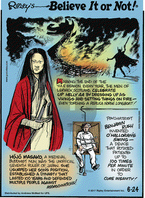 Ripley's Believe It or Not on Saturday June 24, 2017 Comic Strip