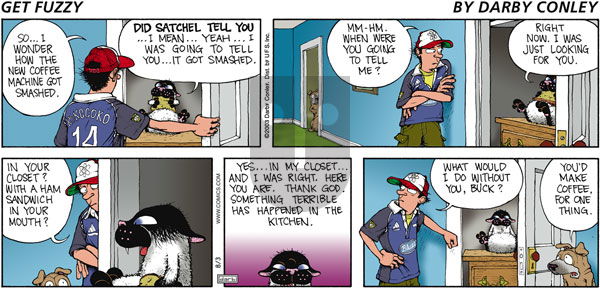 Get Fuzzy on Sunday August 3, 2003 Comic Strip