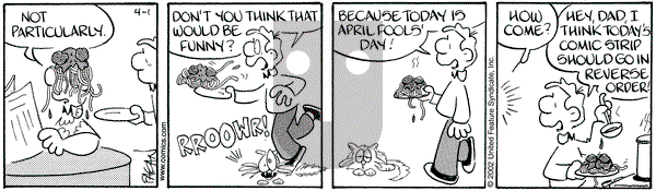 Drabble on Monday April 1, 2002 Comic Strip