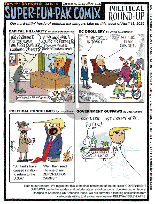Tom the Dancing Bug on Friday December 6, 2024 Comic Strip