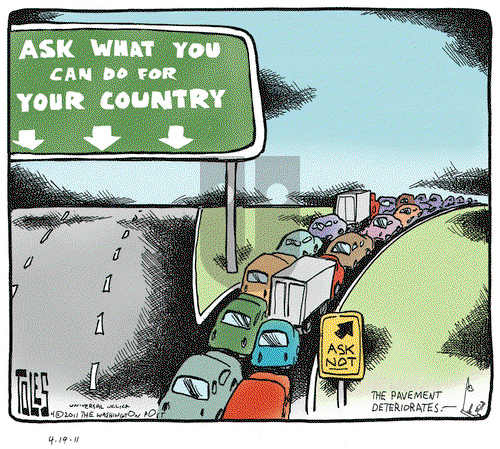 Tom Toles on Tuesday April 19, 2011 Comic Strip