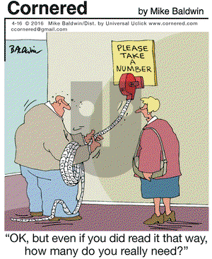 Cornered on Saturday April 16, 2016 Comic Strip