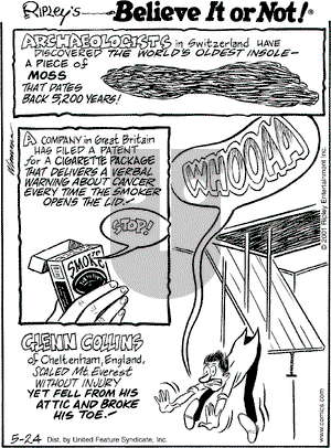 Ripley's Believe It or Not on Thursday May 24, 2001 Comic Strip