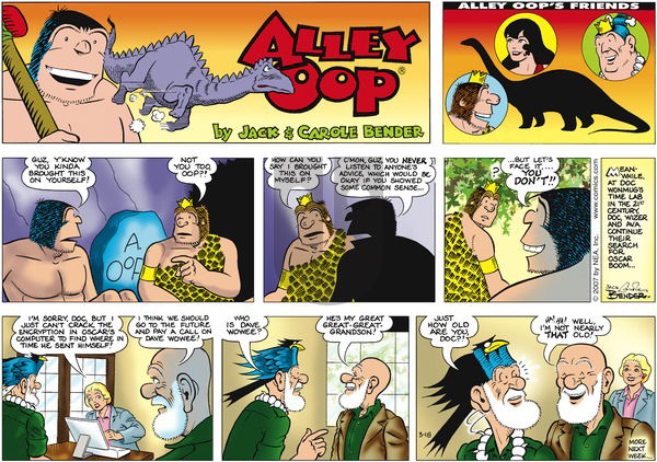 Alley Oop on Sunday March 18, 2007 Comic Strip