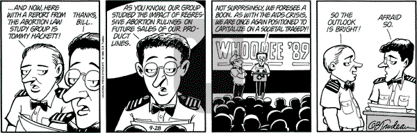 Doonesbury on Thursday September 28, 1989 Comic Strip