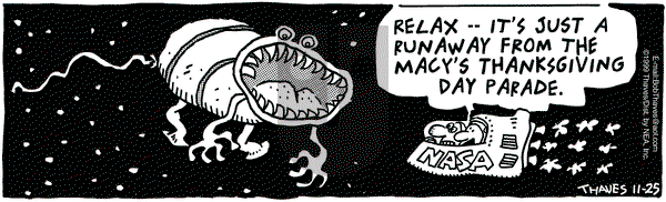 Frank and Ernest on Thursday November 25, 1999 Comic Strip