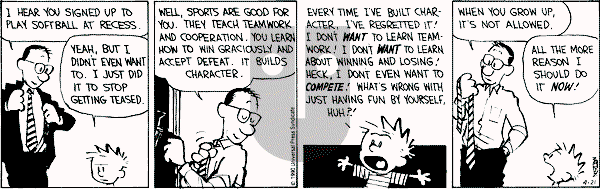 Calvin and Hobbes - Saturday April 21, 1990 Comic Strip