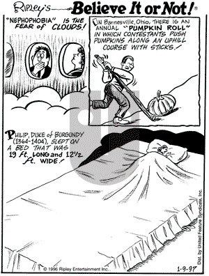 Ripley's Believe It or Not on Thursday January 9, 1997 Comic Strip