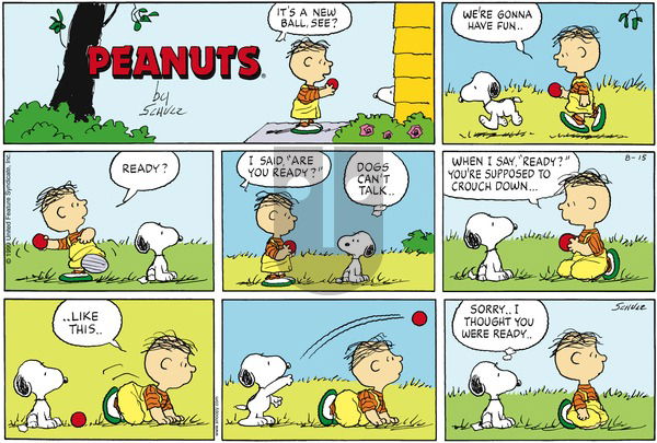 Peanuts on Sunday August 15, 1999 Comic Strip