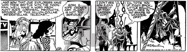 Alley Oop on Saturday August 27, 1949 Comic Strip