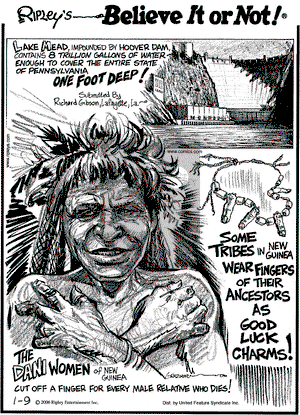 Ripley's Believe It or Not on Monday January 9, 2006 Comic Strip