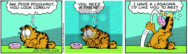 Garfield on Wednesday February 25, 1987 Comic Strip