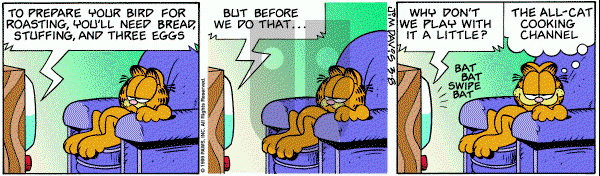Garfield on Monday March 8, 1999 Comic Strip