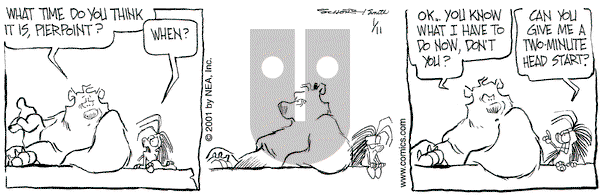 The Grizzwells on Thursday January 11, 2001 Comic Strip