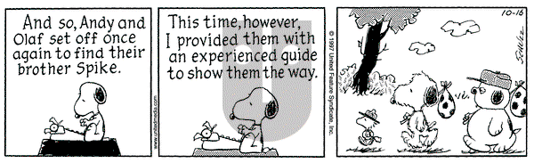 Peanuts on Thursday October 16, 1997 Comic Strip