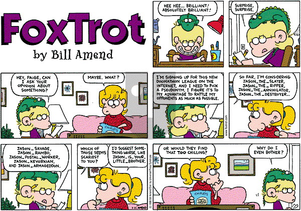 FoxTrot - Sunday March 22, 1998 Comic Strip