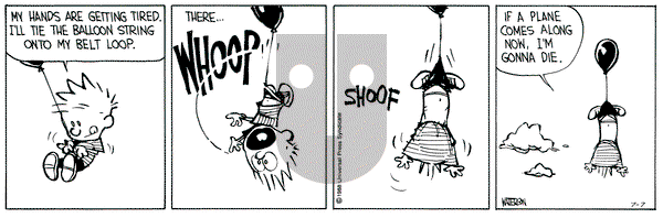 Calvin and Hobbes on Thursday July 7, 1988 Comic Strip