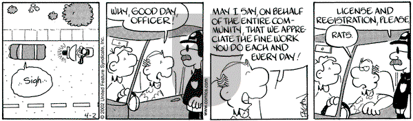 Drabble on Tuesday April 2, 2002 Comic Strip