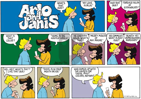 Arlo and Janis on Sunday February 23, 1997 Comic Strip