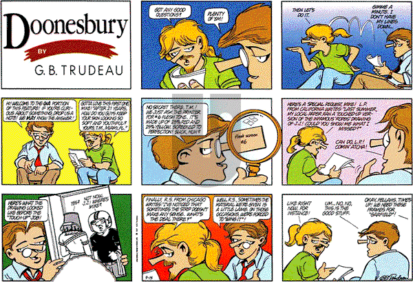Doonesbury on Sunday September 15, 1991 Comic Strip