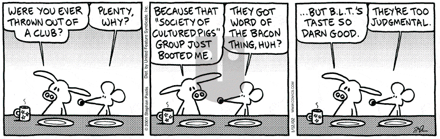 Pearls Before Swine - Saturday January 12, 2002 Comic Strip