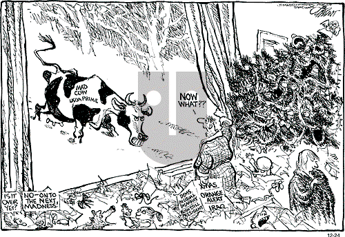 Pat Oliphant on Wednesday December 24, 2003 Comic Strip