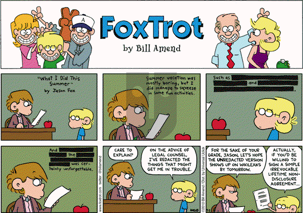 FoxTrot on Sunday September 5, 2010 Comic Strip